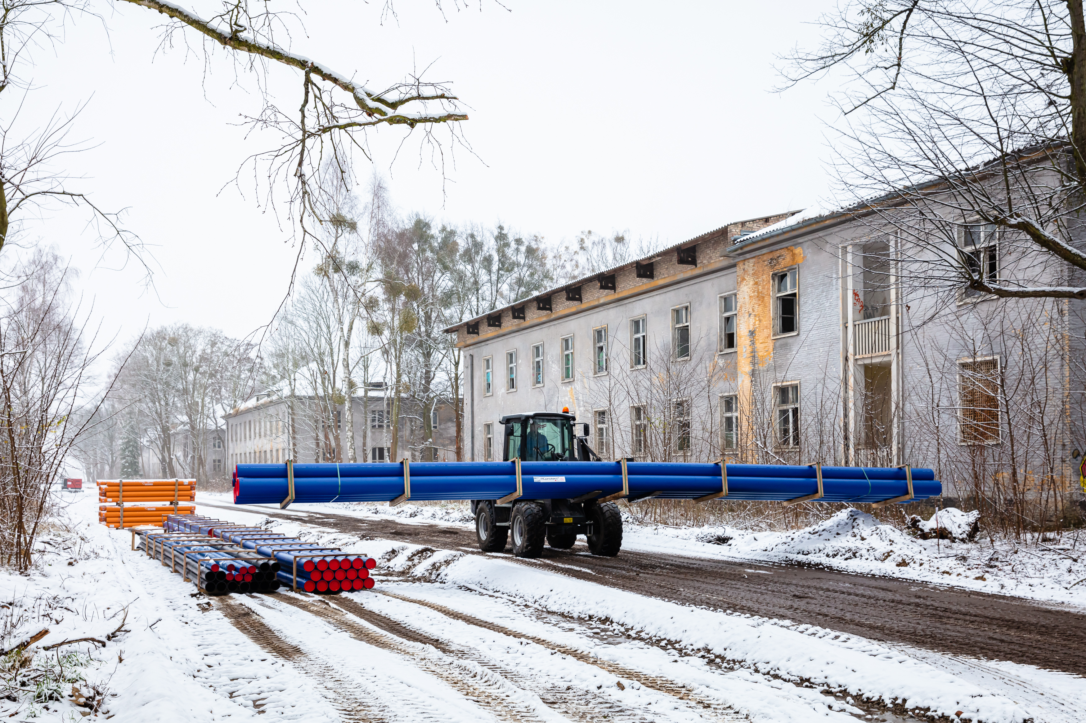 Leitungsbauarbeiten in Krampnitz (Foto: Benjamin Maltry)