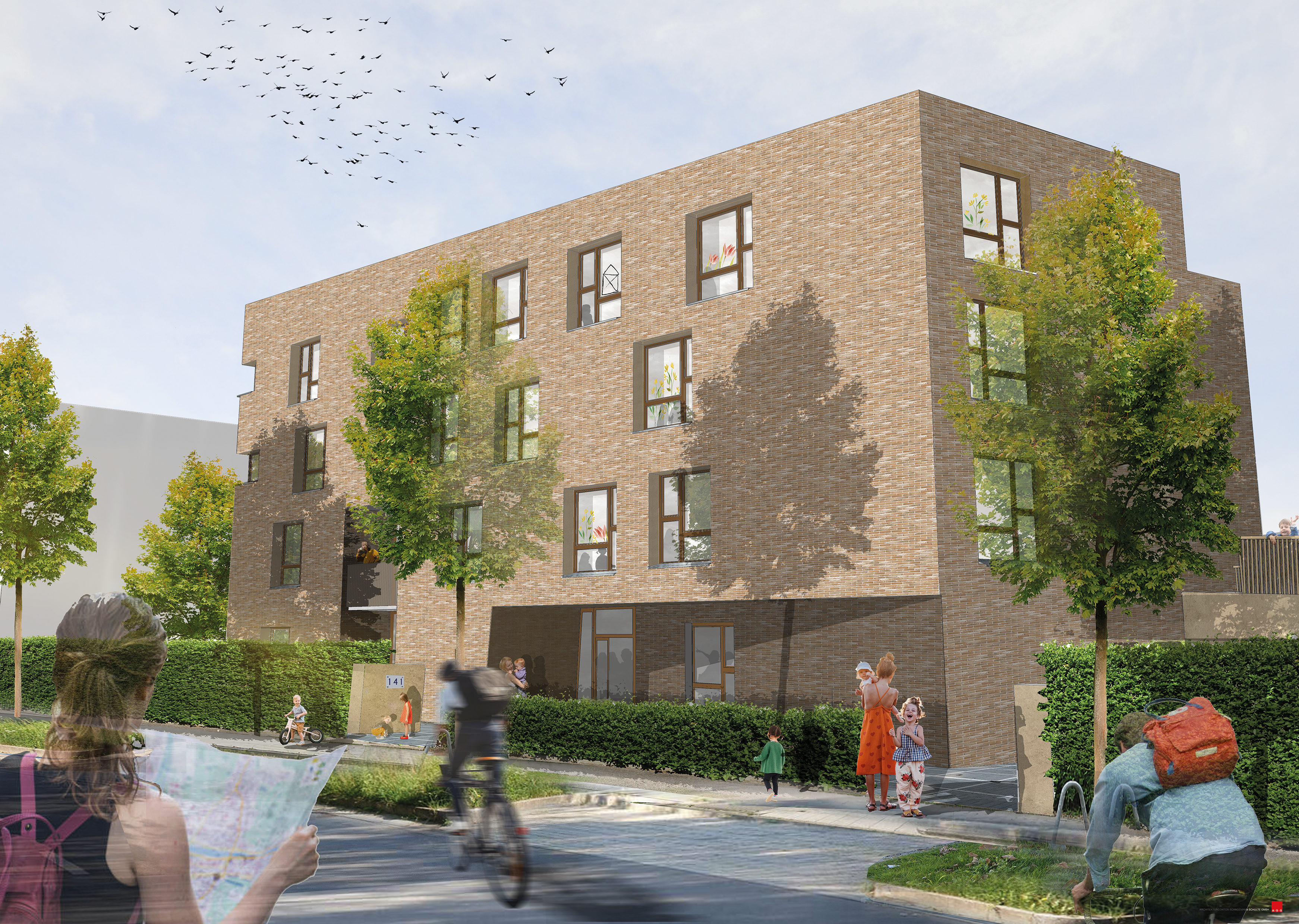 Visualisierung Kita-Neubau im Bornstedter Feld (Abbildung: Architekturcontor Schagemann Schulte GmbH)