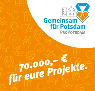 ProPotsdam-Wettbewerb „Gemeinsam für Potsdam“: 70.000 € für eure Projekte, mit Wettbewerbs-Logo