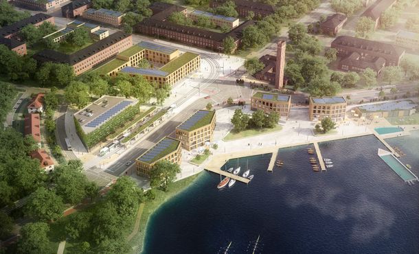 Luftbild Rendering Krampnitzsee und Uferbebauung