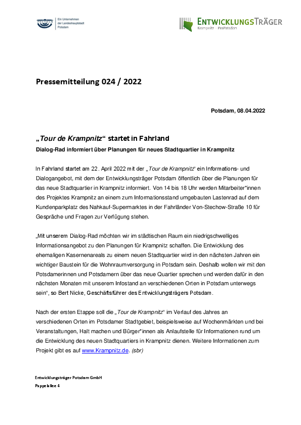Entwicklungsträger Potsdam GmbH