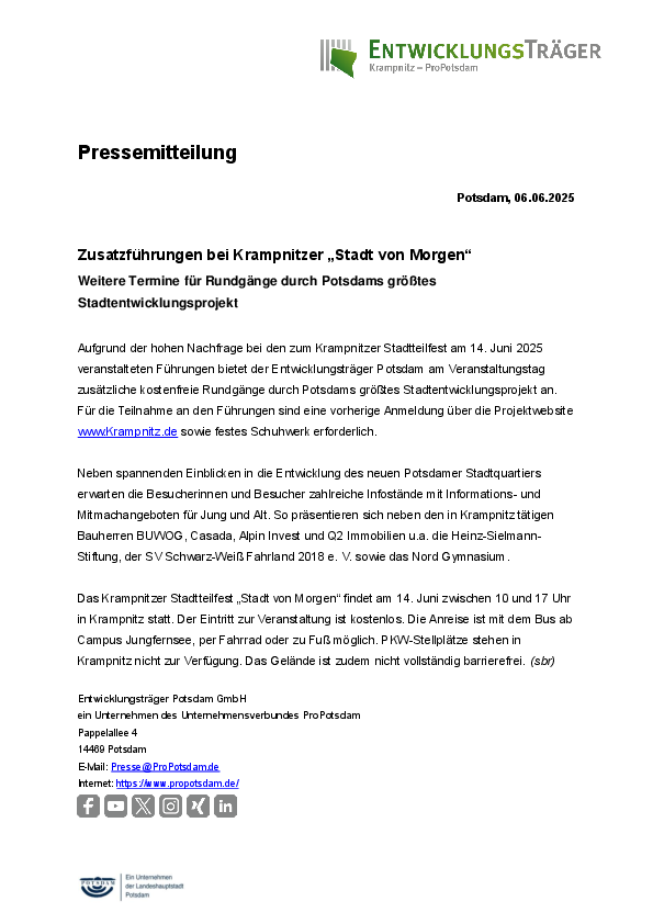 Entwicklungsträger Potsdam