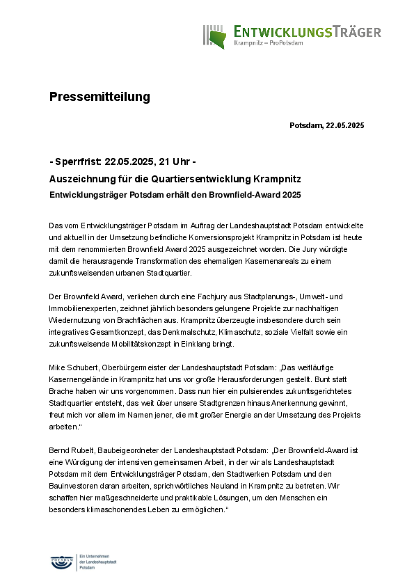 Entwicklungsträger Potsdam