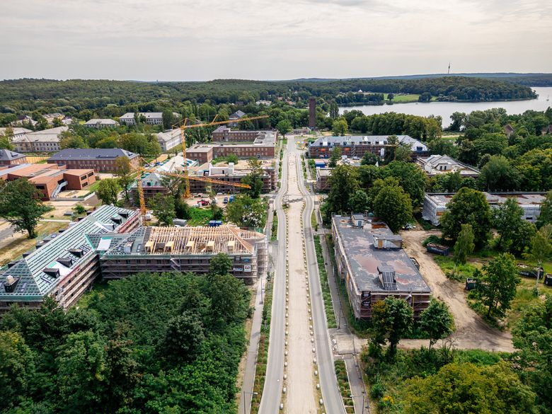Blick von der Schwedischen Allee Richtung Westen