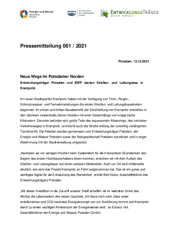 Entwicklungsträger Potsdam GmbH Entwicklungsträger Potsdam GmbH