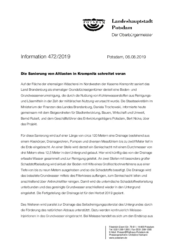 Entwicklungsträger Potsdam Entwicklungsträger Potsdam