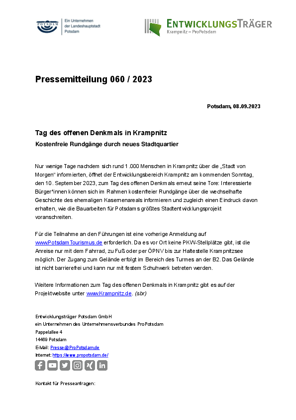Entwicklungsträger Potsdam GmbH