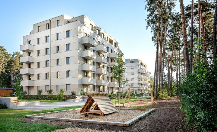 Häuser in der Straße Am Moosfenn in der Waldstadt