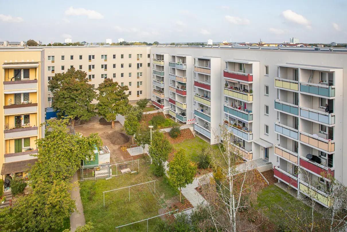 Innenhof im Quartier 12 in Drewitz
