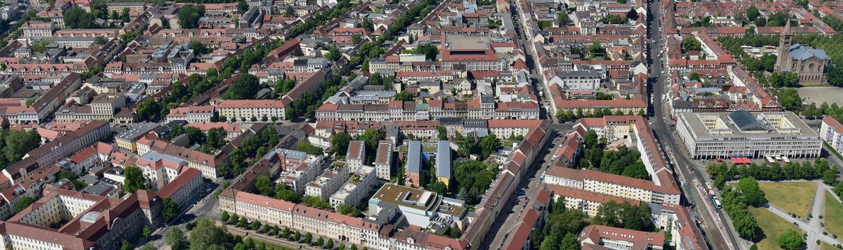 Luftbild der Potsdamer Innenstadt