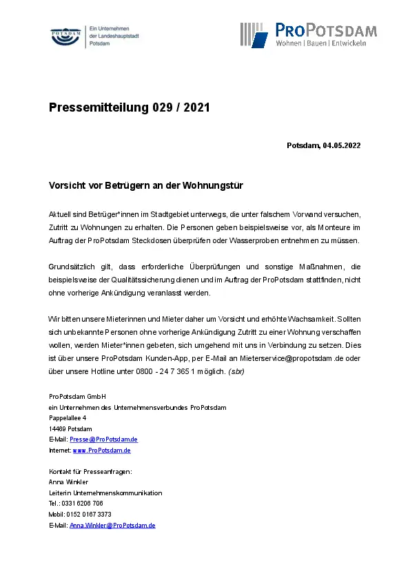 ProPotsdam GmbH ProPotsdam GmbH