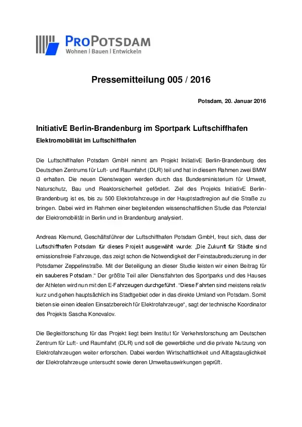 Gemeinnützige Wohn- und Baugesellschaft Potsdam mbH Gemeinnützige Wohn- und Baugesellschaft Potsdam mbH