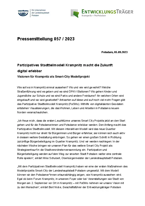 Entwicklungsträger Potsdam Entwicklungsträger Potsdam