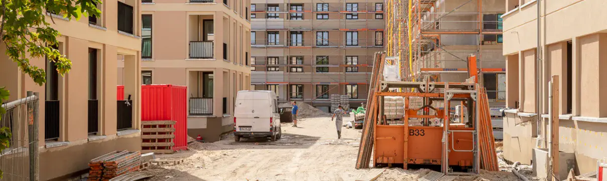 Baustelle in der Heinrich-Mann-Allee