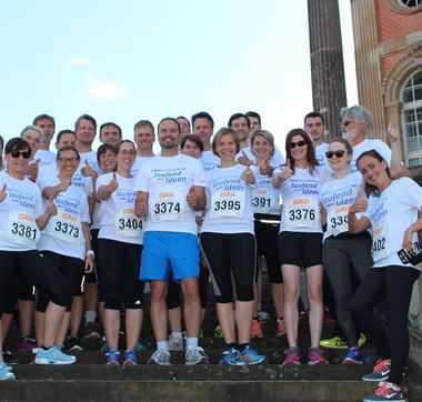 Teamfoto beim Firmenlauf