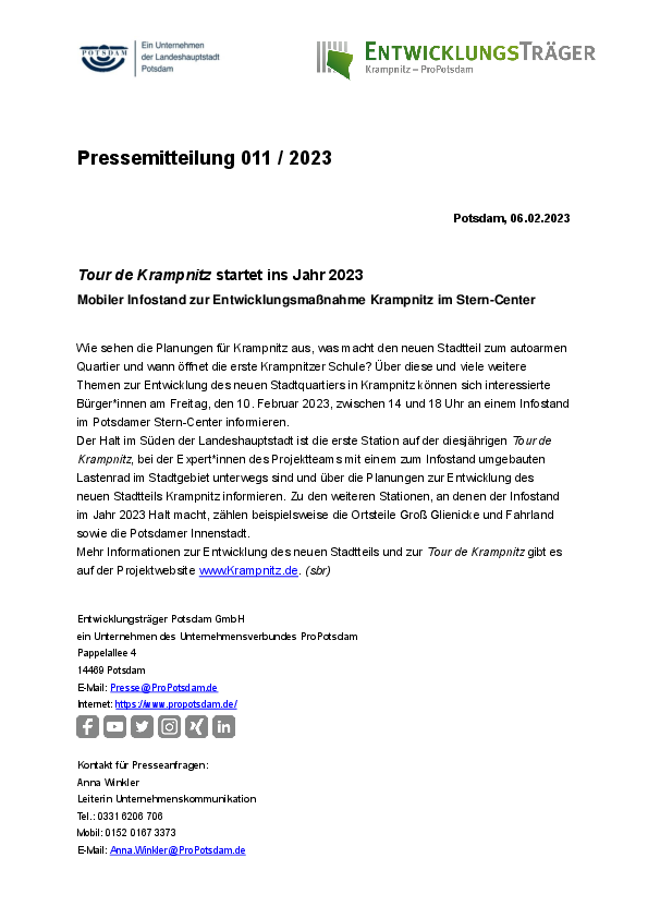 011/23_Entwicklungsträger Potsdam Pressemitteilung