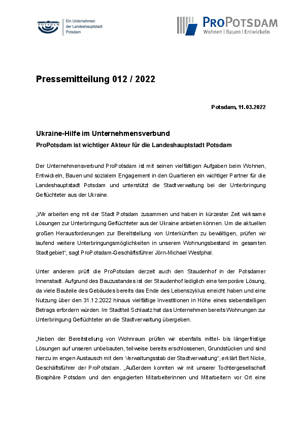 Ukraine-Hilfe im Unternehmensverbund