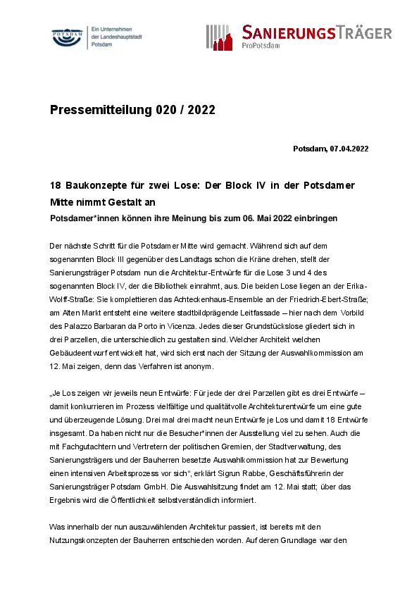 Sanierungsträger Potsdam Sanierungsträger Potsdam