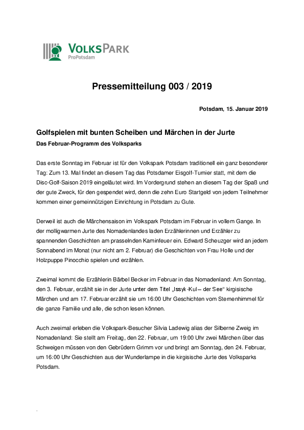 Golfspielen mit bunten Scheiben und Märchen in der Jurte