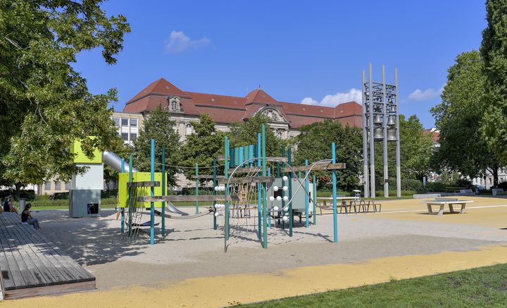 Plantage, erster Bauabschnitt mit Blick auf den Spielplatz