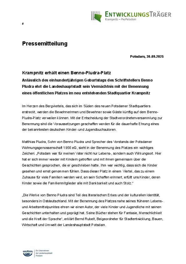 Entwicklungsträger Potsdam Entwicklungsträger Potsdam