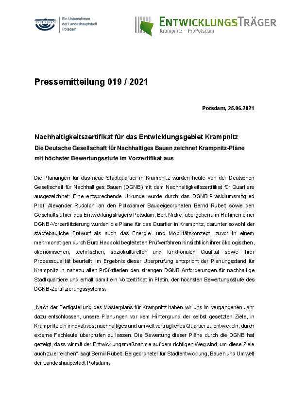 Entwicklungsträger Potsdam GmbH