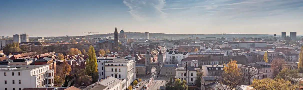 Potsdam von oben Skyline Potsdamer Innenstadt