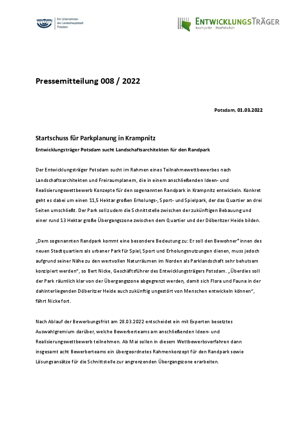 Entwicklungsträger Potsdam GmbH