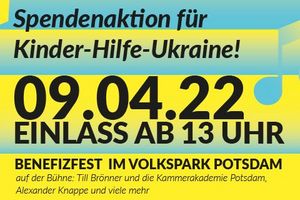 Banner Benefizveranstaltung Potsdam für die Ukraine