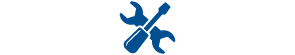 Grafisches Symbol mit Schraubenschlüssel und Schraubenzieher