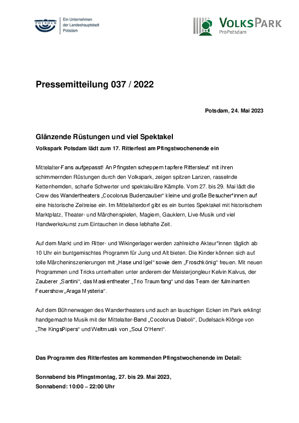 037/2023 Volkspark Potsdam Pressemitteilung